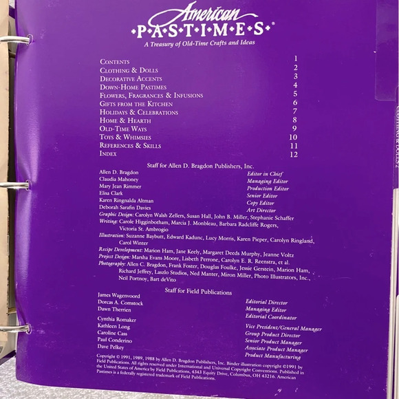 Vintage American Pastimes A Treasury Of Old Tome Crafts & Ideas Activity Binder - Picture 3 of 14